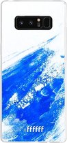 Samsung Galaxy Note 8 Hoesje Transparant TPU Case - Blue Brush Stroke #ffffff