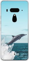 HTC U12+ Hoesje Transparant TPU Case - Dolphin #ffffff