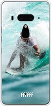 HTC U12+ Hoesje Transparant TPU Case - Boy Surfing #ffffff