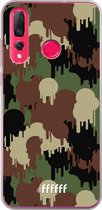 Huawei P30 Lite Hoesje Transparant TPU Case - Graffiti Camouflage #ffffff