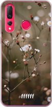 Huawei P30 Lite Hoesje Transparant TPU Case - Flower Buds #ffffff