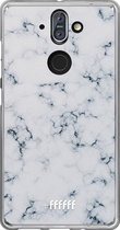 Nokia 8 Sirocco Hoesje Transparant TPU Case - Classic Marble #ffffff