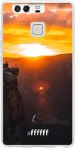 Huawei P9 Hoesje Transparant TPU Case - Rock Formation Sunset #ffffff