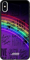 iPhone Xs Max Hoesje TPU Case - Love is Love #ffffff