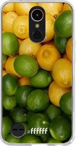LG K10 (2017) Hoesje Transparant TPU Case - Lemon & Lime #ffffff