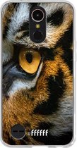 LG K10 (2017) Hoesje Transparant TPU Case - Tiger #ffffff