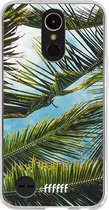 LG K10 (2017) Hoesje Transparant TPU Case - Palms #ffffff