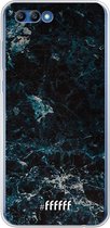 Honor 10 Hoesje Transparant TPU Case - Dark Blue Marble #ffffff