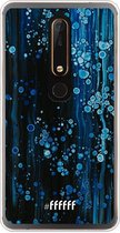 Nokia 6 (2018) Hoesje Transparant TPU Case - Bubbling Blues #ffffff