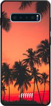 Samsung Galaxy S10 Hoesje TPU Case - Coconut Nightfall #ffffff