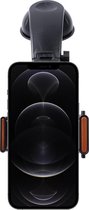 Shop4 - iPhone 12 Pro Max Autohouder 3 in 1 Dashboard en Ventilatiehouder Zwart