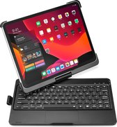 iPad Pro 11 (2018/2020) case - QWERTY - Bluetooth Toetsenbord hoes - 360 graden draaibaar - Met Toetsenbord verlichting en Touchpad - Zwart