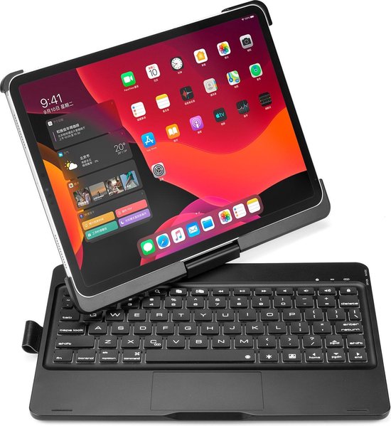 iPad Pro 11 (2018/2020) case - QWERTY - Bluetooth Toetsenbord hoes - 360  graden... | bol.com