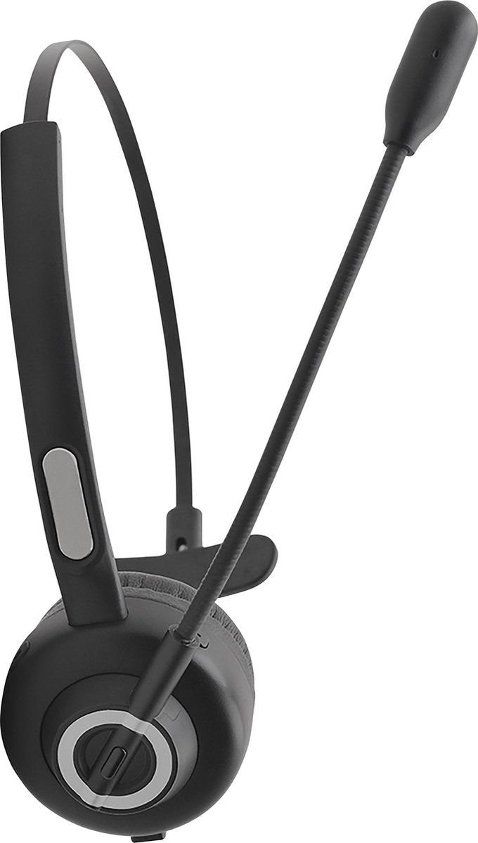 XQISIT Mono Wireless Headset w/ Mic Lite black