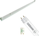 LED TL Armatuur met T8 Buis - OSRAM SubstiTUBE Value EM 865 - Aigi Dybolo - 120cm Enkel - 16.2W - Helder/Koud Wit 6500K - BSE