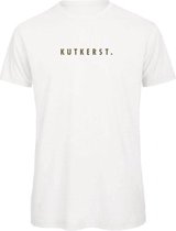Kerst t-shirt wit L - Kutkerst - olijfgroen - soBAD. | Kerst t-shirt soBAD. | kerst shirts volwassenen | kerst t-shirt volwassenen | Kerst outfit | Foute kerst shirts