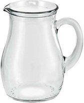 1x Glazen water karaffen van 1 L Roxy - Sapkannen/waterkannen/schenkkannen