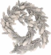 3x Guirlande de Noël Witte neigeuse 180 cm - Guirlandes de sapin branches de sapin - Décorations neige / vert