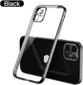 geschikt voor Apple iPhone 11 vierkante metallic case - zwart