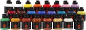 Pigment Art School, semi-glanzend, diverse kleuren, 24x500 ml/ 1 doos