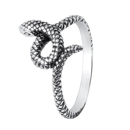 Lucardi - Zilveren ring slang Bali