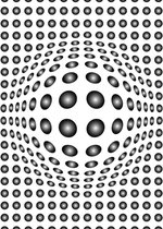 Wizard+Genius Dots Black And White Vlies Fotobehang 192x260cm 4-banen