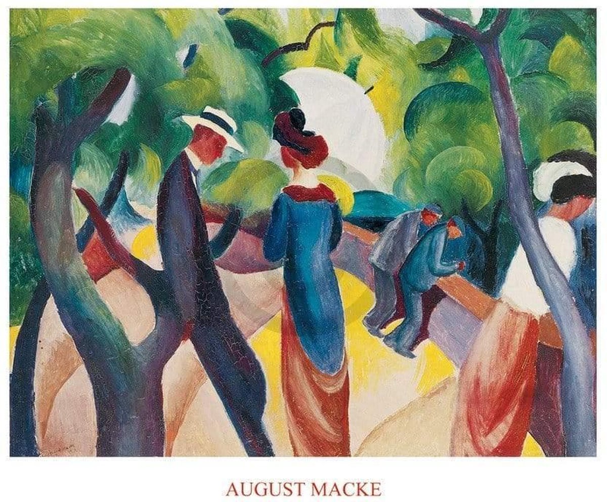 PGM Kunstdruk August Macke - Promenade 80x60cm Divers