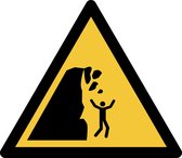 Pictogram bordje Waarschuwing: Onstabiele klif | 150 * 133 mm - verpakt per 2 stuks