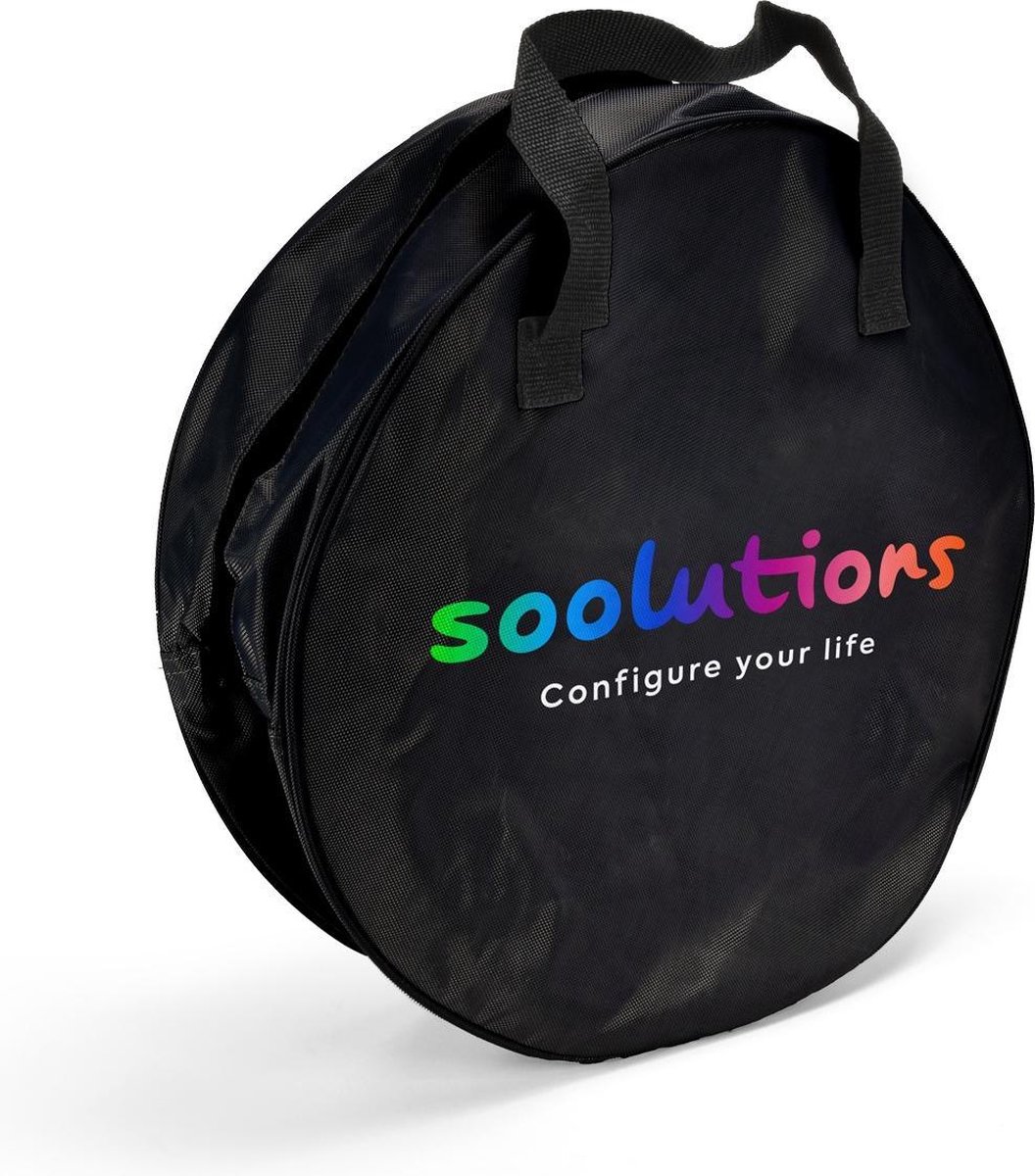 Soolutions Laadkabel tas Zwart met Soolutions logo