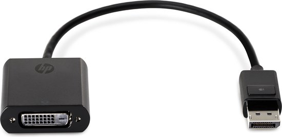 HP DisplayPort to DVI-D Adapter - DisplayPort-adapter - enkele verbinding - DisplayPort (M) naar DVI-D (V) - 19 cm - vergrendeld - voor Elite Slice G2; Elite Dragonfly; ProDesk 400 G7; ProOne 400 G6, 440 G6; Workstation Z2