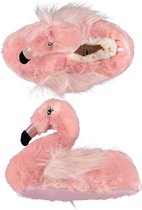 Roze flamingo pantoffels/sloffen voor meisjes - Dieren flamingos huissloffen voor kinderen - Dierenpantoffels/dierensloffen 33-34