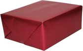 5x rollen luxe inpakpapier/cadeaupapier bordeaux rood zijdeglans 150 x 70 cm - Cadeauverpakking kadopapier