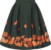 Collectif Marilu Leaves 50's Swing Rok Groen