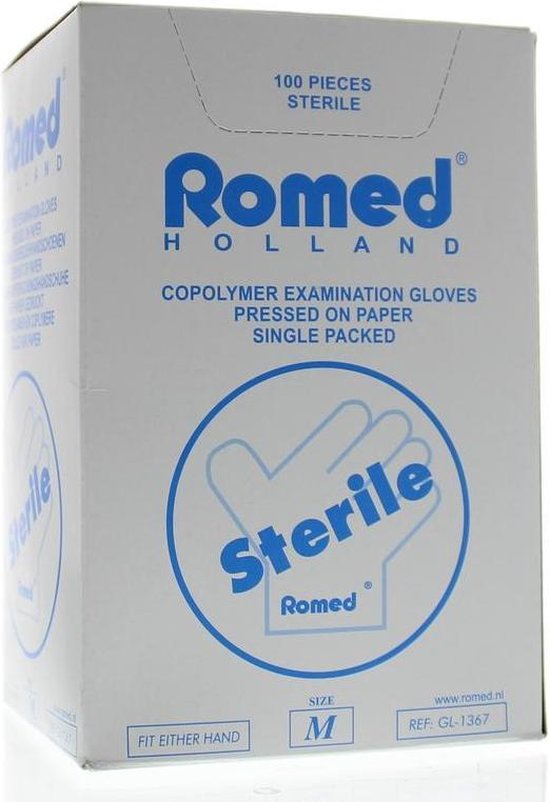 Produktbild von Meditrade Copolymed Untersuchungshandschuhe – Steril, 50 Paar, Latexfrei, Größen S Bis L