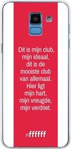 Samsung Galaxy J6 (2018) Hoesje Transparant TPU Case - AFC Ajax Dit Is Mijn Club #ffffff