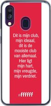 Samsung Galaxy A40 Hoesje Transparant TPU Case - AFC Ajax Dit Is Mijn Club #ffffff