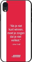 iPhone Xr Hoesje TPU Case - AFC Ajax Quote Johan Cruijff #ffffff