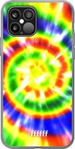 6F hoesje - geschikt voor iPhone 12 - Transparant TPU Case - Hippie Tie Dye #ffffff