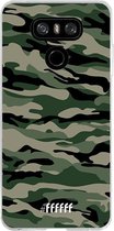 LG G6 Hoesje Transparant TPU Case - Woodland Camouflage #ffffff