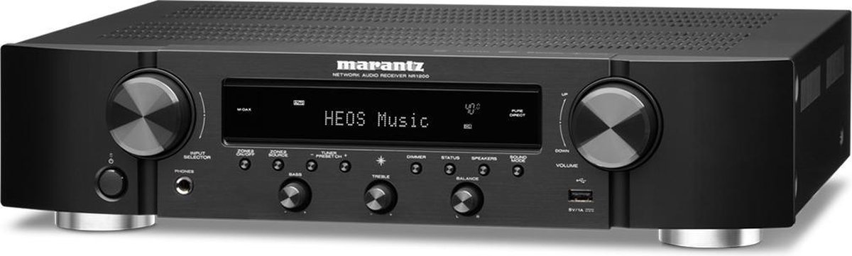 Marantz NR1200 Stereo Receiver - 75W per kanaal - 5 HDMI-ingangen - 4K Ultra HD - Muziek Streaming - Bluetooth - HEOS Bu...