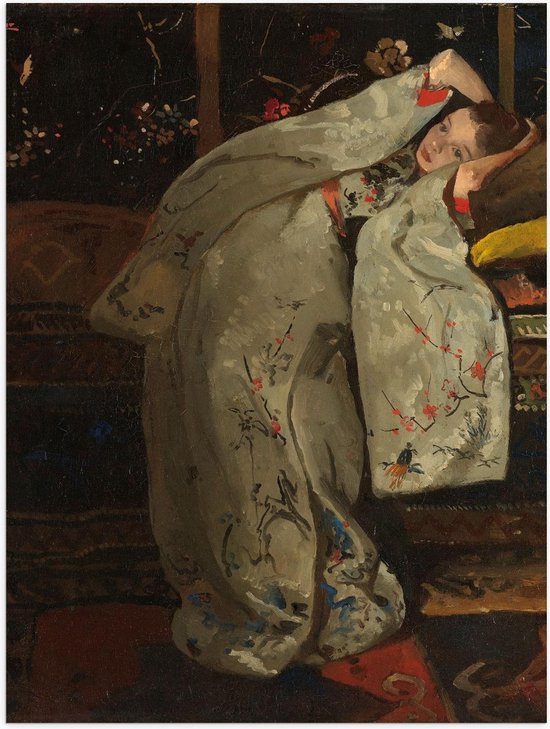 Poster – Oude meesters - Meisje in witte kimono, George Hendrik Breitner, 1894 - 30x40cm Foto op Posterpapier