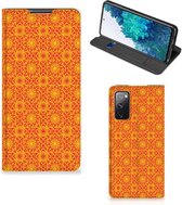 Telefoonhoesje Geschikt voor Samsung Galaxy S20 FE Wallet Case Batik Orange