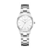 SJ WATCHES Calais horloge dames Zilverkleurig - horloges voor vrouwen 32mm - Zilveren dames horloge