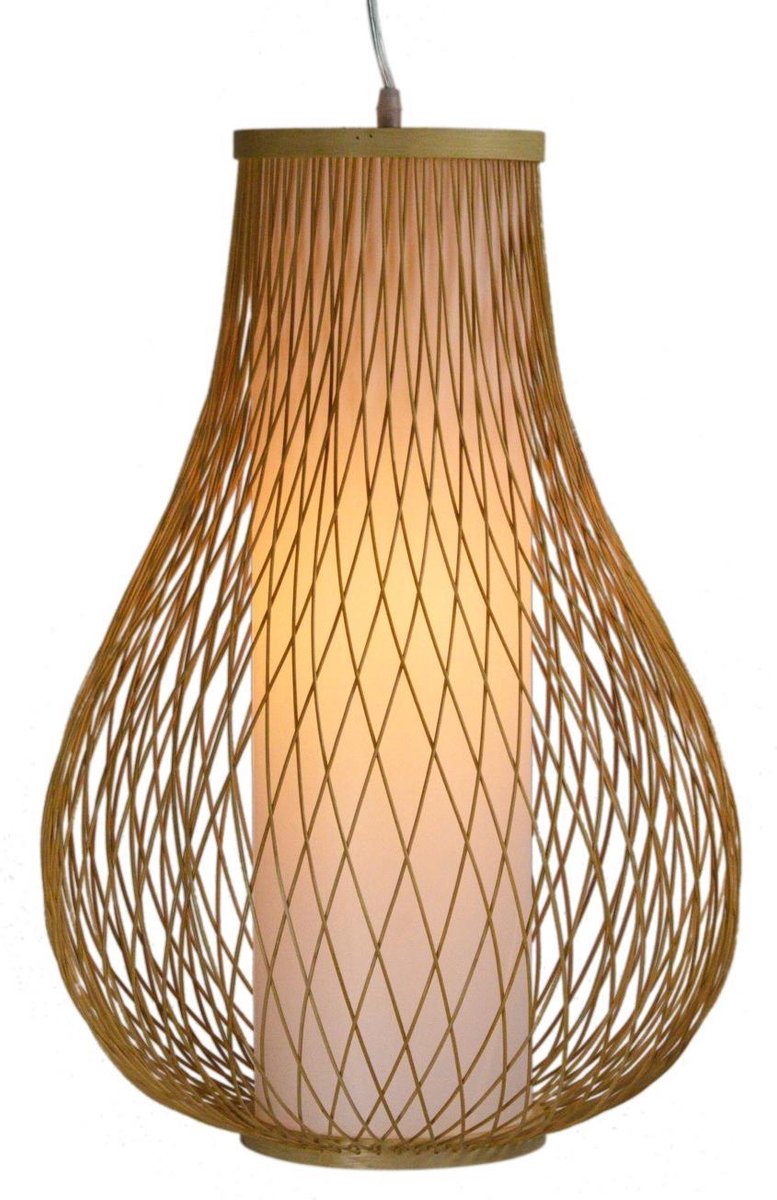 Fine Asianliving Bamboe Hanglamp Handgemaakt - Amber