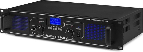 DJ set geluidsinstallatie - Fenton FPL500 klasse-D versterker met Bluetooth + XEN-3508 speakerset 8 inch - Complete set! - Fenton