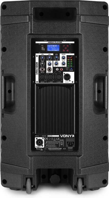 Speakerset Bluetooth - Vonyx VSA120S - actieve speakerset met mp3 speler - 800W - 12'' - Vonyx