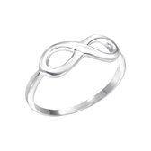 Ringen dames | Rhodium plated ring, oneindigheid