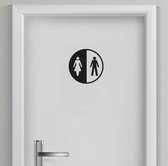 Toilet sticker Man/Vrouw 12 | Toilet sticker | WC Sticker | Deursticker toilet | WC deur sticker | Deur decoratie sticker