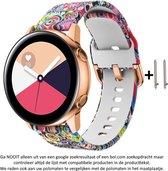 Trippy Kwallen print Siliconen sporthorloge Bandje voor 20mm Smartwatches (zie compatibele modellen) van Samsung, Pebble, Garmin, Huawei, Moto, Ticwatch, Citizen en Q – 20 mm rubbe
