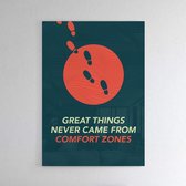 Walljar - Comfort Zones - Muurdecoratie - Poster met lijst